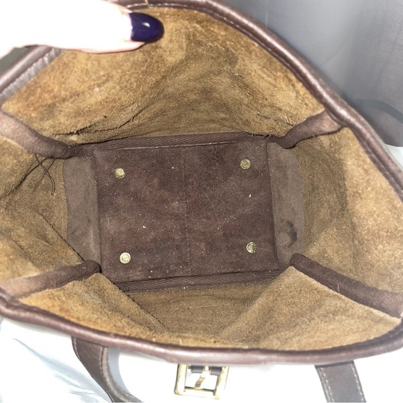 Vintage Dooney & Bourke Bucket Shoulder Hobo Tote Handbag Purse BROWN Suede - Picture 9 of 15